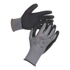 Protective gloves Ansell Edge - wear-resistant, melted in NBR nitrile, №10