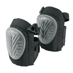 Protective knee pads made of breathable polyester with EVA and PVC cap, double elastic adhesive tape