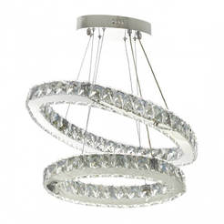 Chandelier with remote control LED 36W 6000K chrome, LACERTA crystals