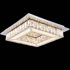 Ceiling light LED 40x40cm 20W 1300lm 4000K Alice steel, crystal