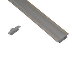 Profile for LED strip - 24 mm x 3 m, for installation, with matte accessories