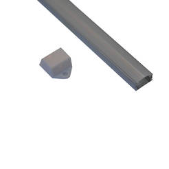 Profile for LED strip - 13mm x 3m with matte accessories