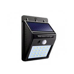 LED solar wall light with sensor 3W, 6500K, IP55