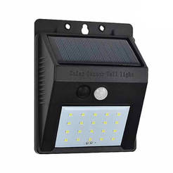 Solar wall light 0.55W 110lm 4000K IP54 Pin Solar LED black with VIVALUX sensor