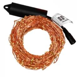 Copper wire light cable with adapter 20 strings x 2m/400LED 6W 3000K IP54
