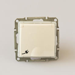 Single electrical socket SEDNA 16A IP44 without decorative frame cream SEDNA SCHNEIDER