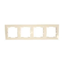 Decorative quadruple frame-module for switches and sockets CANDELA MUTLUSAN cream