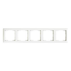 Декоративная пятирамочная рамка-модуль для выключателей и розеток белая DARIA MUTLUSAN