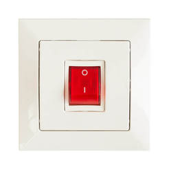 Boiler switch 16A with white frame CANDELA MUTLUSAN