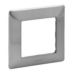 Single decorative frame-module for switches and sockets Stainless steel VALENA LIFE LEGRAND