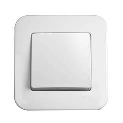 Single electric switch, white cx1 - ROLLINA