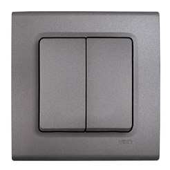 Double electrical switch x5 Linnera Life gray