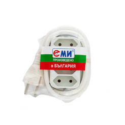 White power strip with 4 sockets 2.5A, 1.5m cable