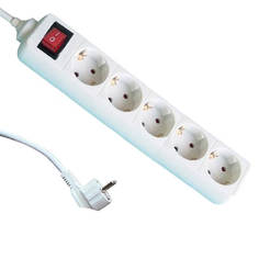 Power strip 5 sockets 1.5 m x 1.5 mm cable with MAKALON switch