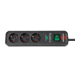 Power strip with 3 sockets power switch and electric shock protection 16A 1.5m cable