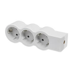 Power strip 3x16A white without cable