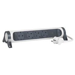 Power strip with 4 sockets, power switch and lightning protection, cable 1.5 m