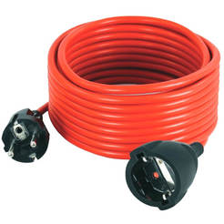 Extension cord 15m 10A 250V 2200W red 3 x 1 sq.mm.