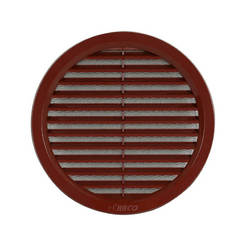 Решетка вентиляционная ВМ ф140 коричневая + сетка HACO