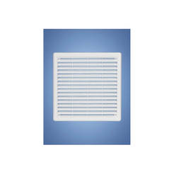 Ventilation grille VM 150 x 150 K white + HACO mesh