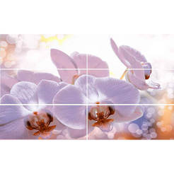 Декор плочка Виола Орхидея 2493, 60х100см, комплект 6 плочки 20/50см, лилав