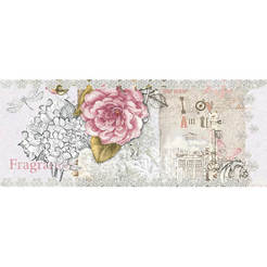 Декор плитки Ажурная роза - 20 х 50 см, светло-розовый (1,1 кв.м / коробка)