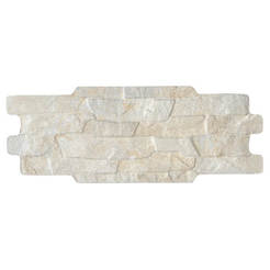 Facing stone Kronos Ivory 15 x 40 cm matt white (1.05 sq.m / box)