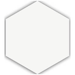 Гранитная плитка Apini mat 23 x 26,5 см, белый шестиугольник (0,64 кв.м / коробка)