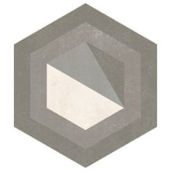 Hexagonal granite tiles Force Newton Mix 23 x 26.5 cm mat (0.64 sq.m./carton)