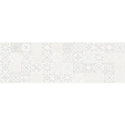 Decor tile Alaia Patchwork 20 x 60 cm white gloss