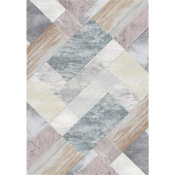 Carpet Argentum rectangles 133x195 cm gray-pink 100% polypropylene