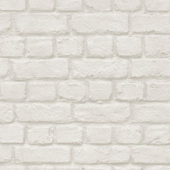 3D Wallpaper imitation of bricks, wall white Duplex