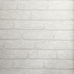Wall Paper Paper Embossed Vinyl Brocade 3D Brick White Bestseller 3