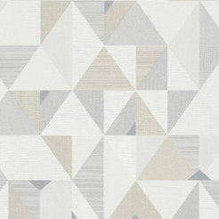 Wallpaper fleece embossed vinyl triangles grey-beige Bestseller 3