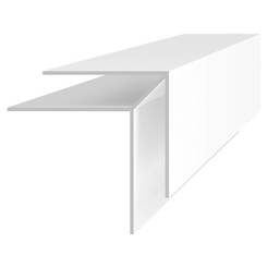Corner profile for PVC cladding 2.7m, universal, white