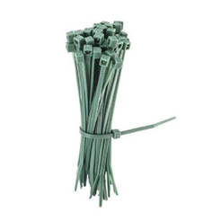 Green cable ties for fence covers 100 mm, 50 pcs