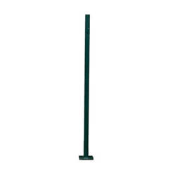 Pole fenced with welded plate and plug 1.5mm green RAL 6005 175 x 6 x 4cm
