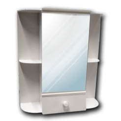 Шкаф с огледало за баня PVC 41 х 13 х 48см