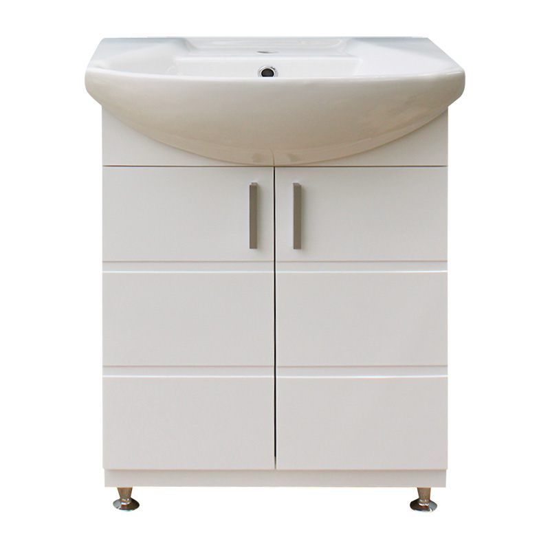 PVC Шкаф с мивка за баня 55 х 44.5 х 85см на крачета, Теди ⋆ MASTERHAUS