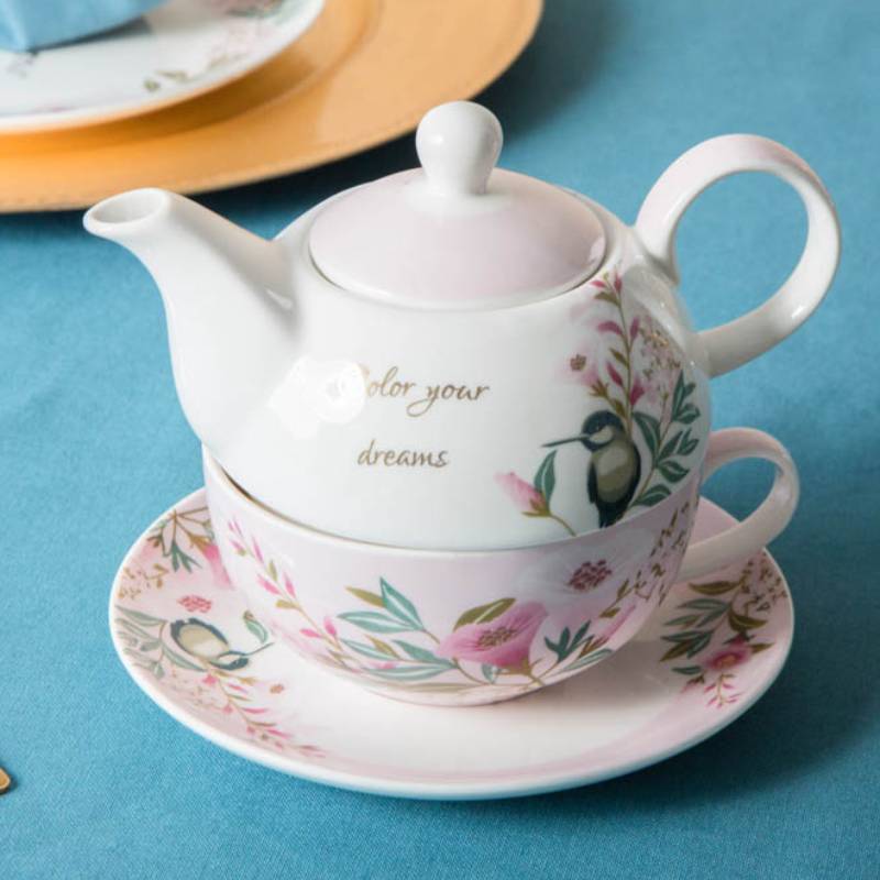 Tea set teapot with cup and saucer DREAM ⋆ MASTERHAUS