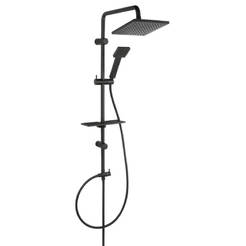 Shower system - pipe suspension with hand shower and shower head 20cm black Squerro Lux NP24-BL FERRO