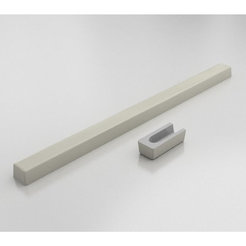 Threshold for a shower cubicle, straight 140 cm with a rounded edge, polymer marble, jasmine