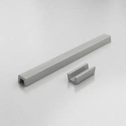 Threshold for shower cubicle straight 100 cm polymer marble, stainless steel