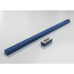 Порог для душевой кабины прямой 180 см с закругленным краем полимермрамор, голубой гранит