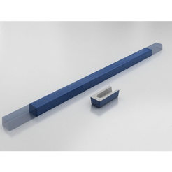 Threshold for a shower cubicle straight non-standard from 140cm to 180cm color #10 polymer rounded edge