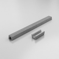 Threshold for shower cubicle straight 100cm granixite, Space Gray