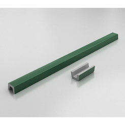 Threshold for shower cubicle straight 140 cm polymer marble, green granite