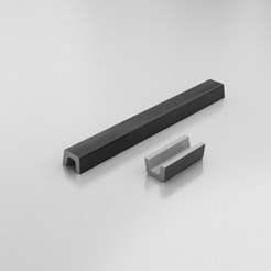 Threshold for shower cubicle straight 80 cm polymer marble, black granite