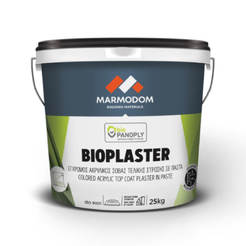 Scratched plaster acrylic 1.3mm Bioplaster Decor Standar white 25kg MARMODOM