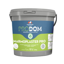 Scratched plaster acrylic white 1mm Marmoplaster Pro Decor Fine 25kg MARMODOM